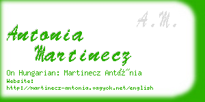 antonia martinecz business card